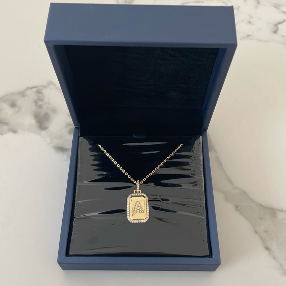 NWT Gold A Initial Necklaces for Women 18K Gold Jewelry Letter Pendant Necklace